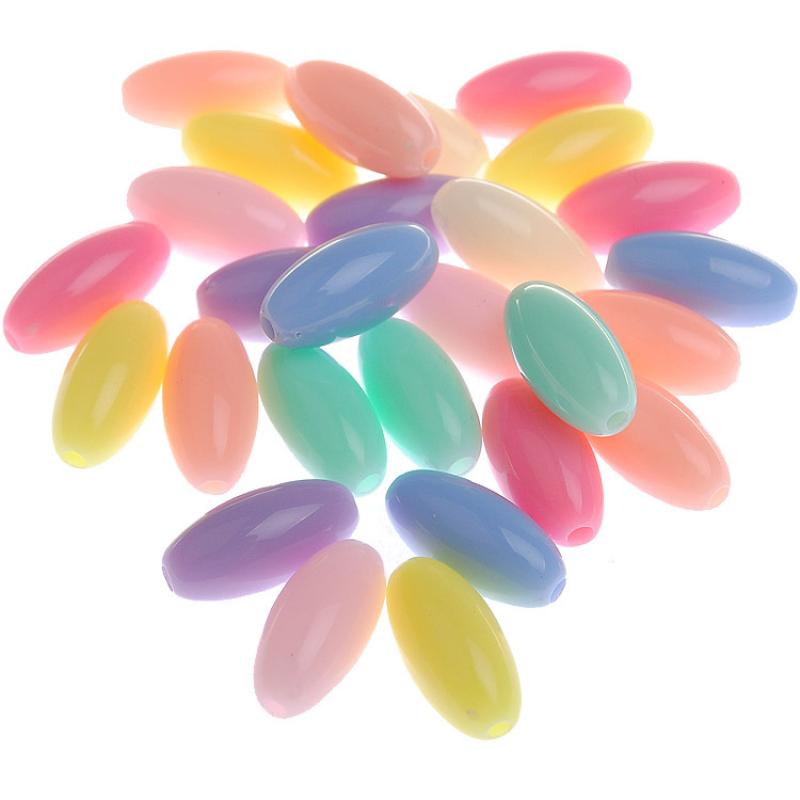 7*15mm rice beads-mixed color half a pound, about 550 pieces