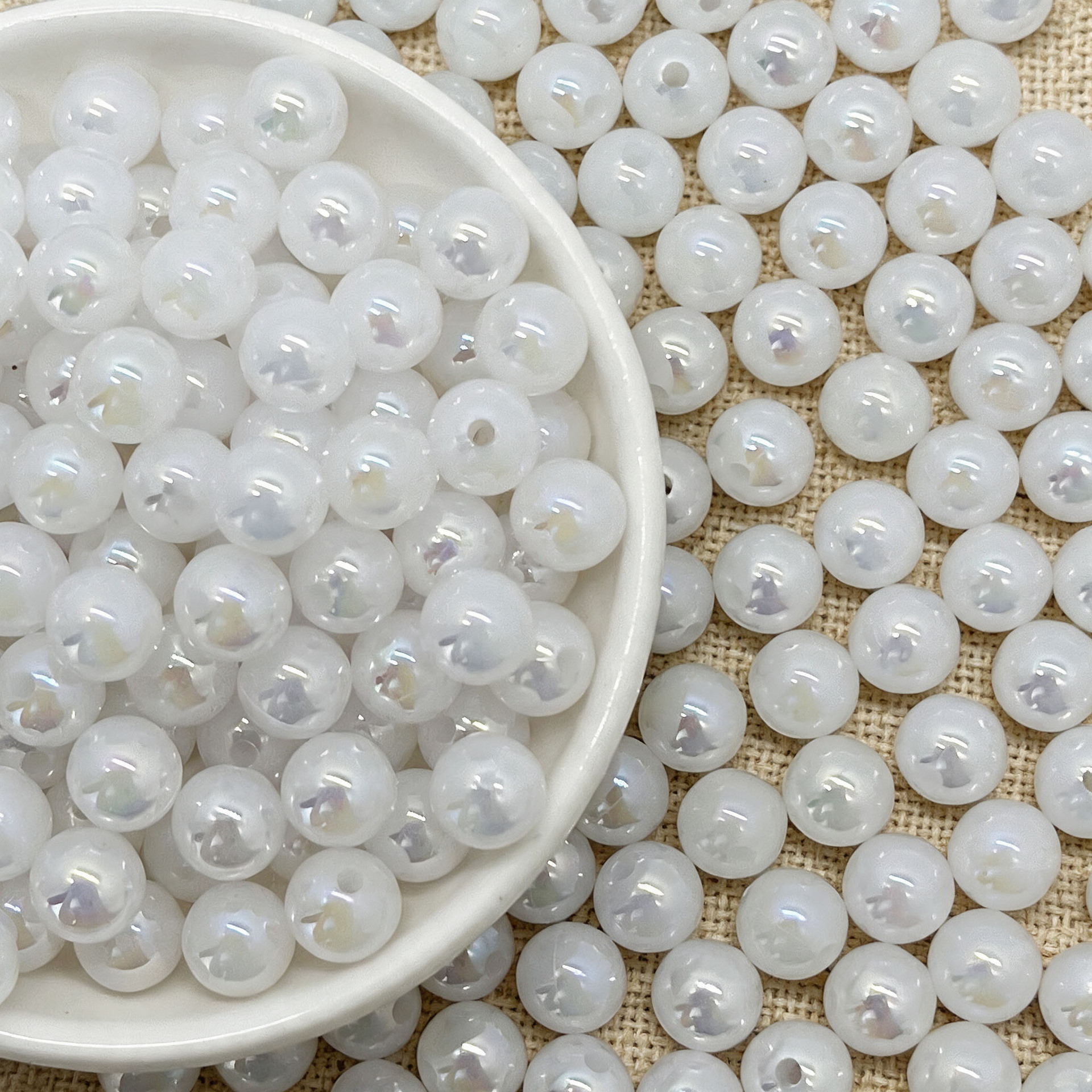 Iridescent Porcelain White (more solid color)