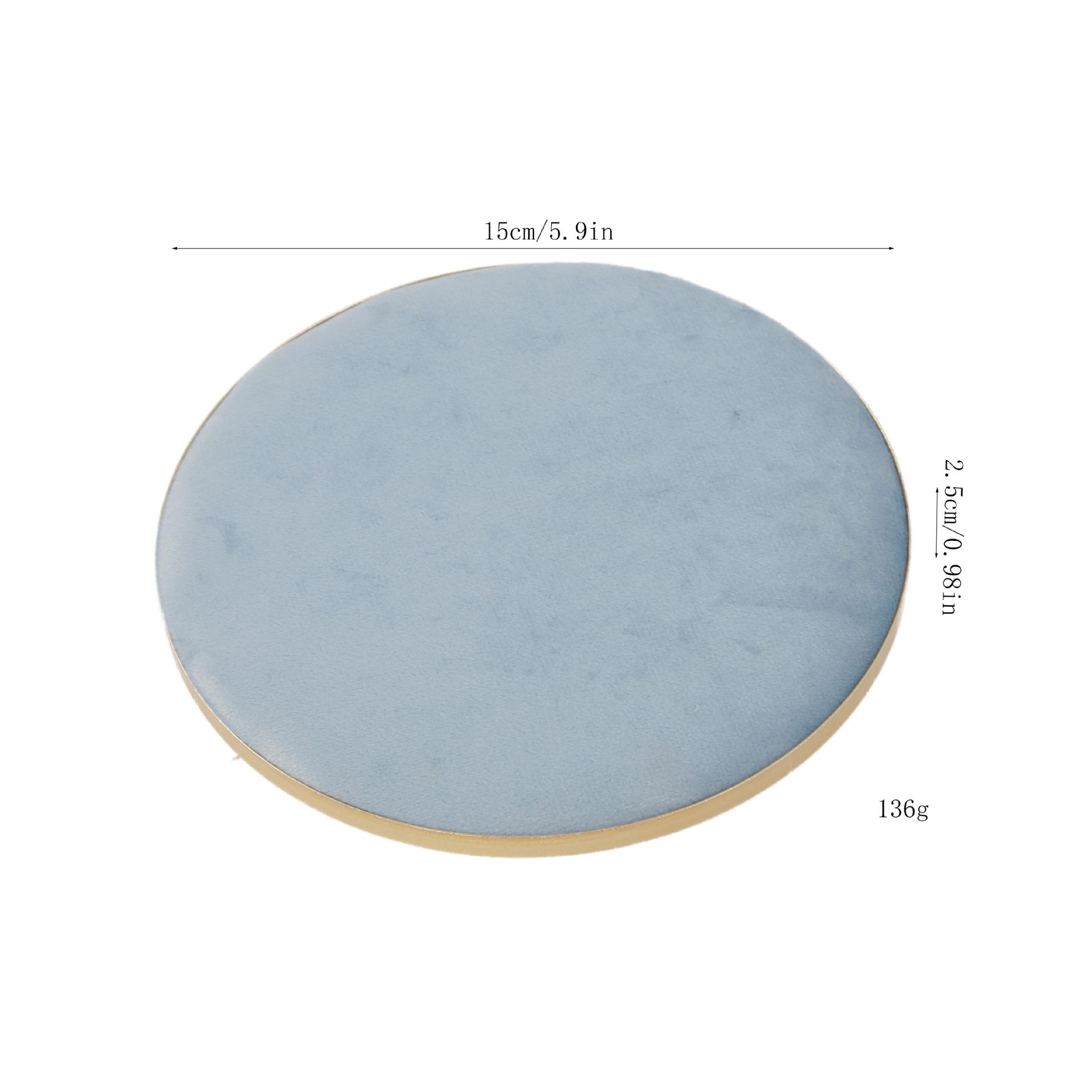 Round soft bag light blue