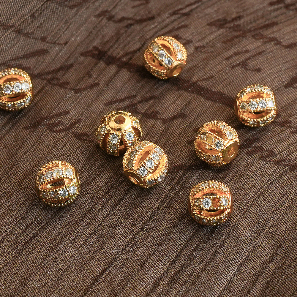 6mm 18K gold plated hole 1.2mm