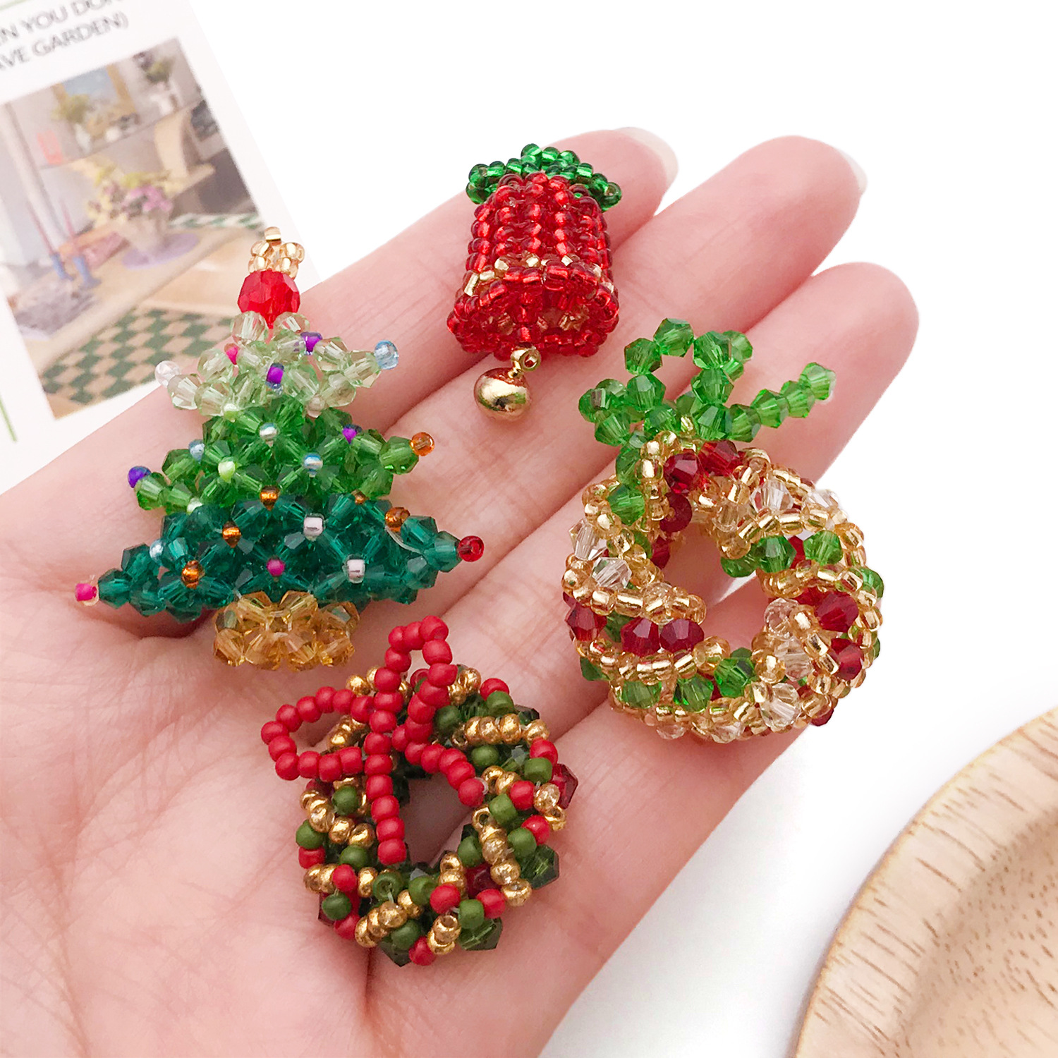 Mixed 4-piece beaded Christmas series - 4 styles, each 1-12.9g - SN1835