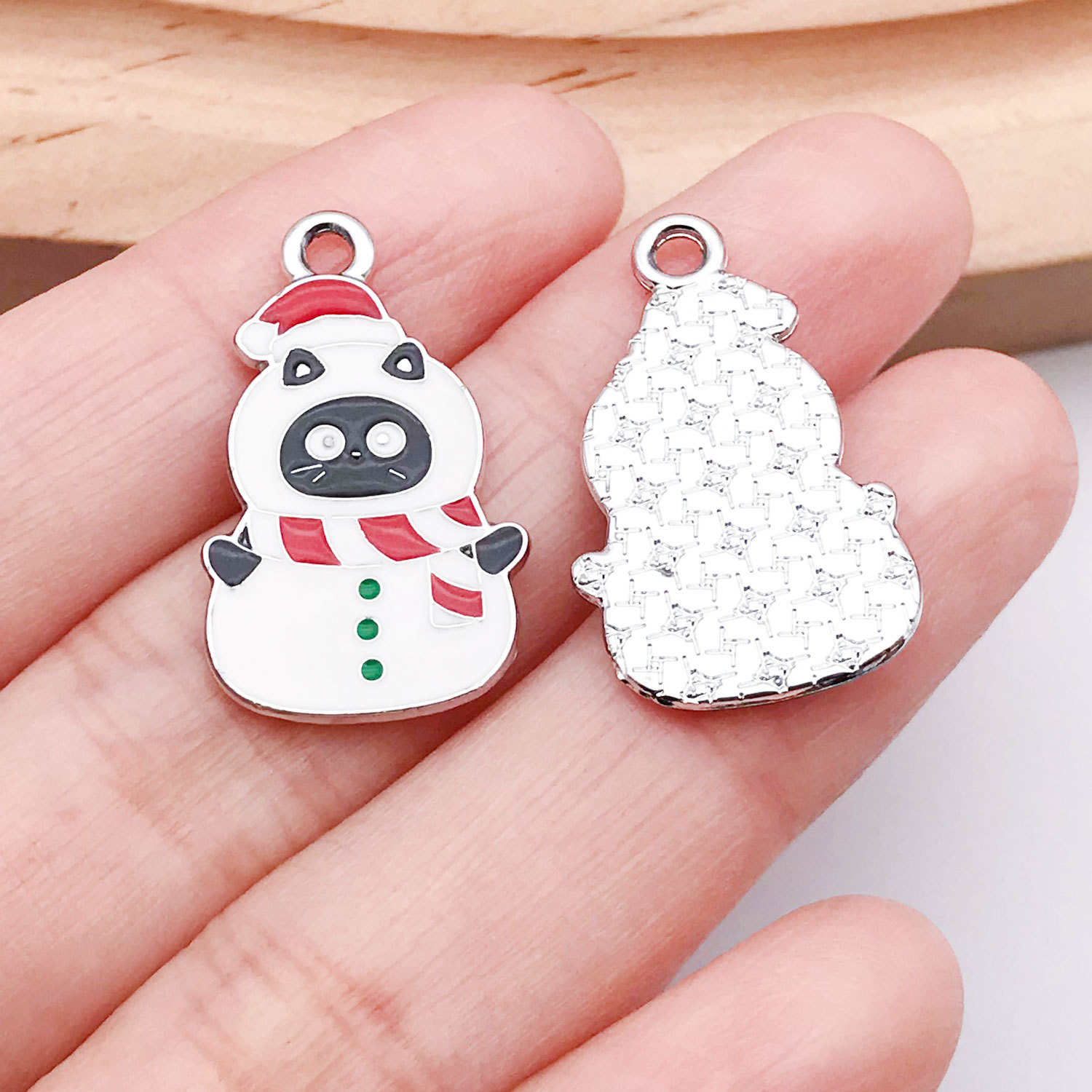 1 white k white snowman cat 25x15mm-1.45g-25247