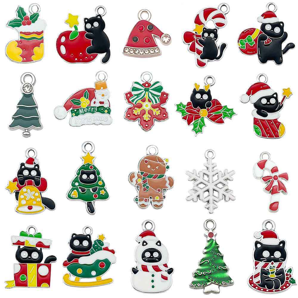 Mix 20 new dripping oil white k christmas - 20 styles each 1-27.65g - sn1611