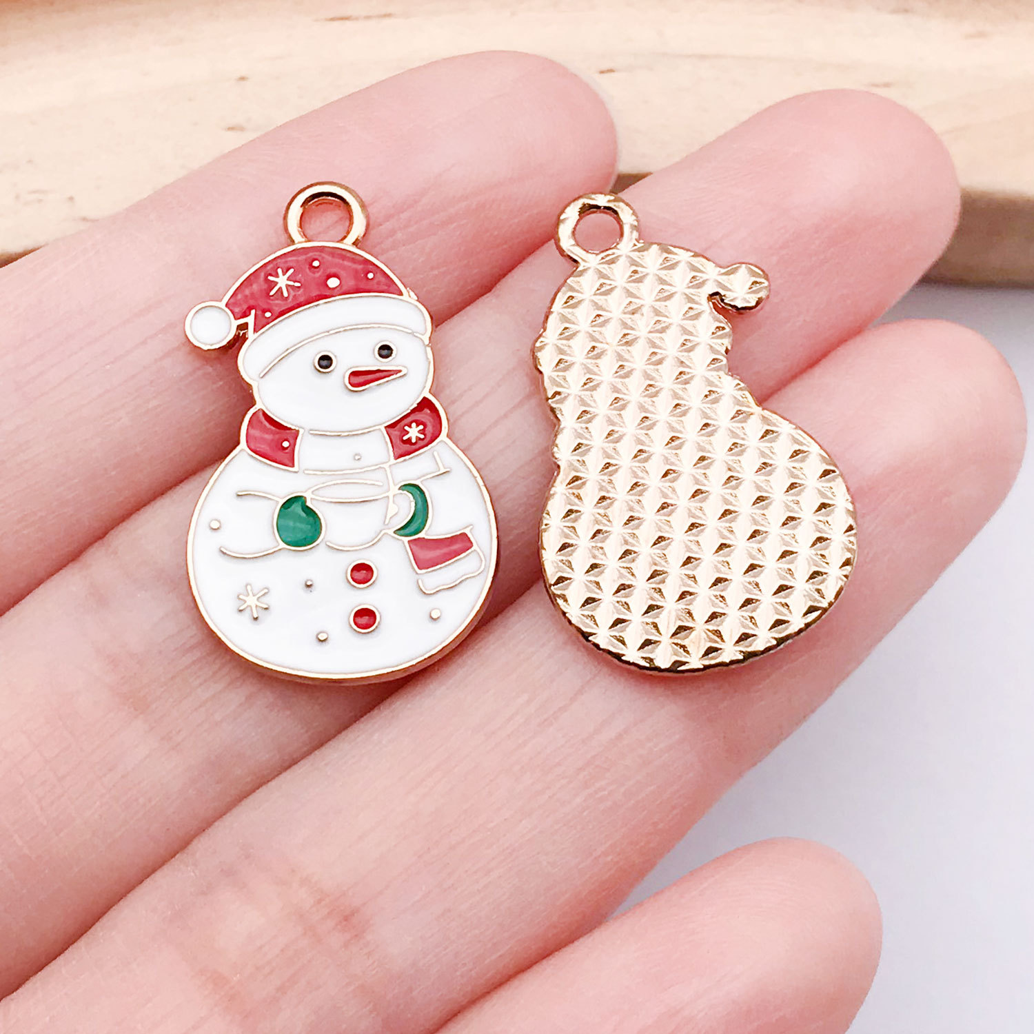 1 white snowman 25x15mm-1.5g-25281