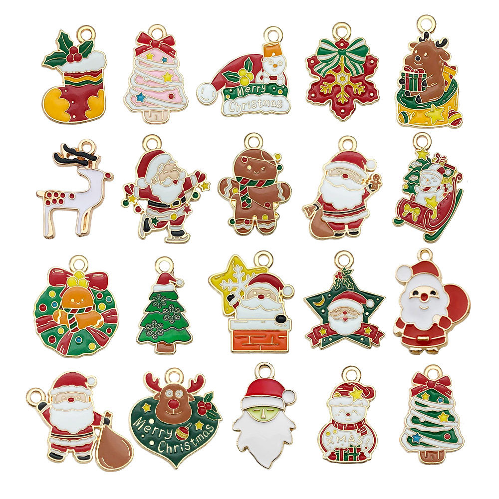New mixed 20 pieces of dripping oil kc gold christmas - 20 styles, 1 piece each - sn972