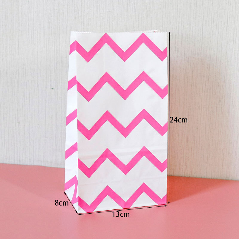 E3-2 rose red corrugated; kraft paper; single paper bag: 24x13x8cm