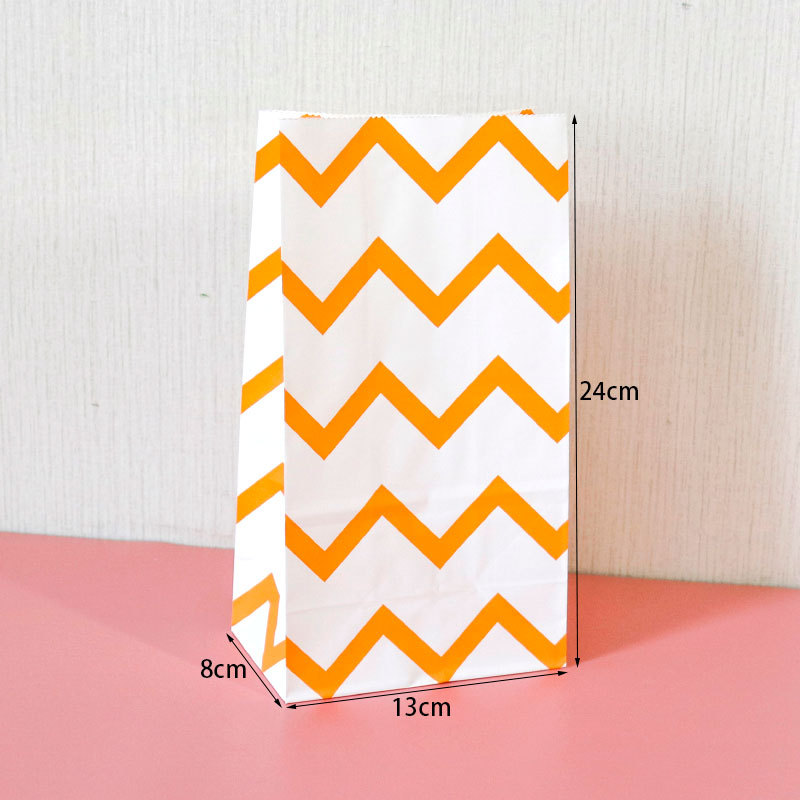 E3-4 orange corrugated; kraft paper; single paper bag: 24x13x8cm