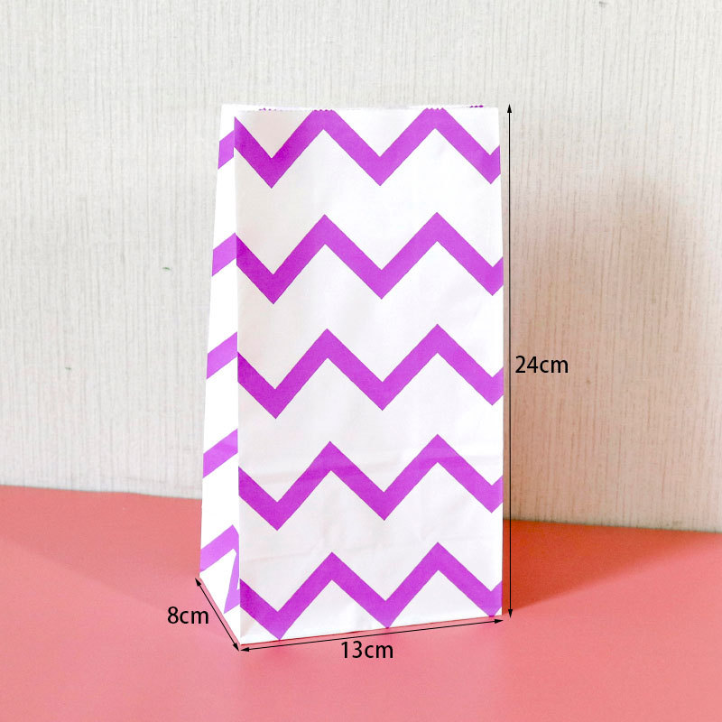 E3-8 purple corrugated; kraft paper; single paper bag: 24x13x8cm