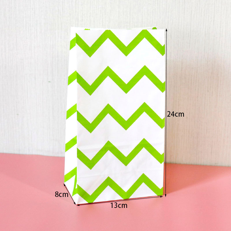 E3-9 grass green corrugated; kraft paper; single paper bag: 24x13x8cm