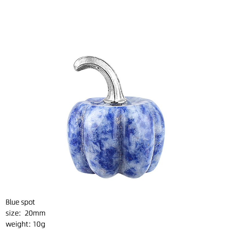 Blue Dot Jade Pumpkin