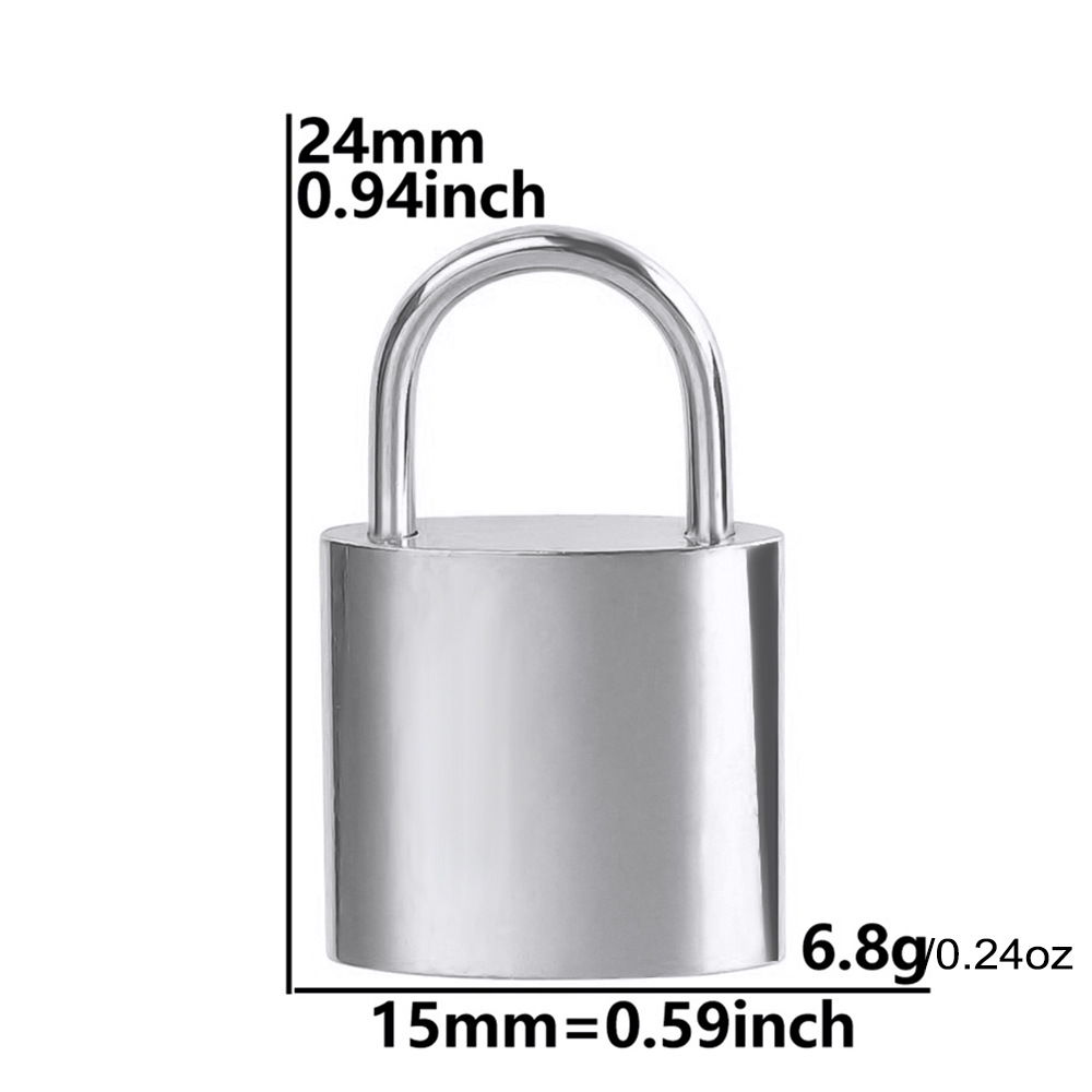 Steel color - lock pendant