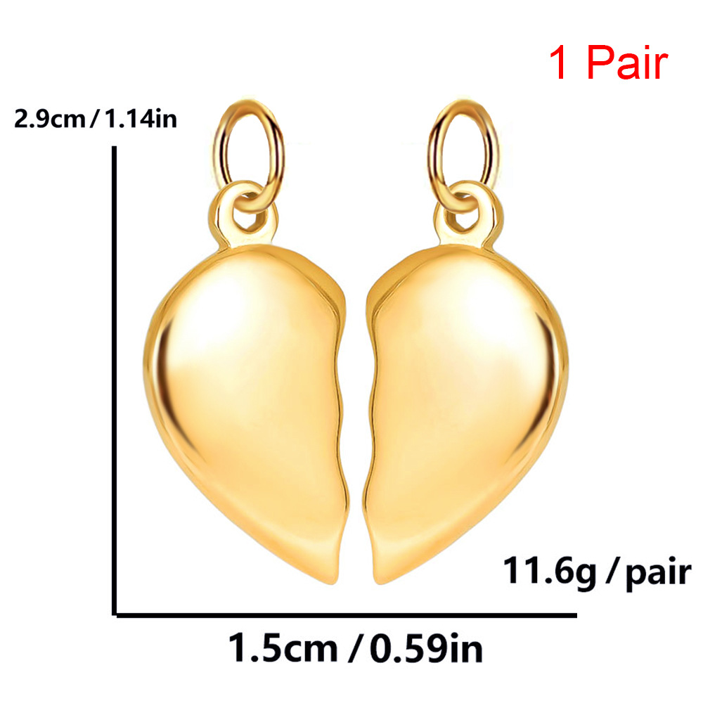 Gold - 1 pair of two-petal hearts