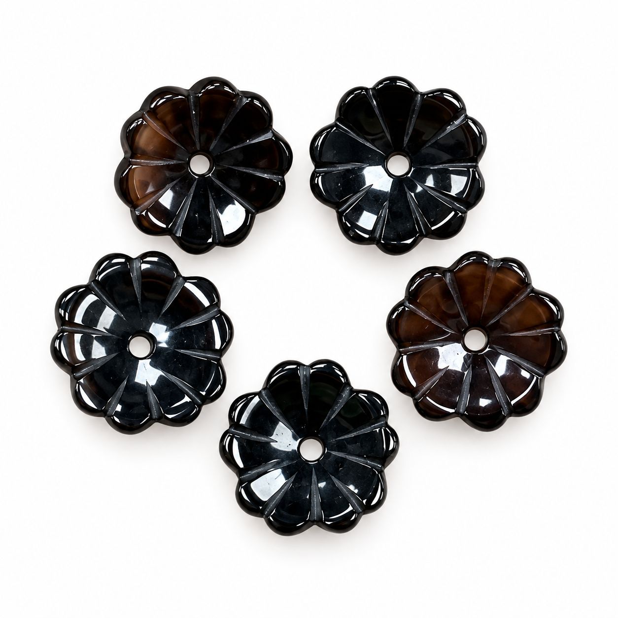 Black agate (with color enhancement)