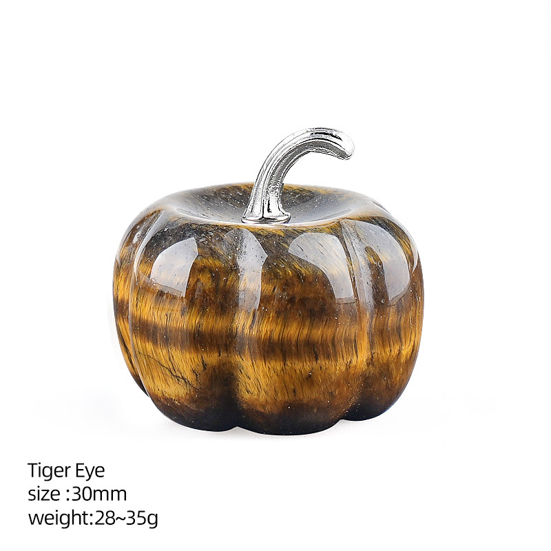 Tiger Eye Stone Pumpkin