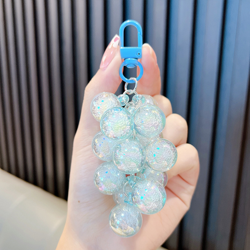 Grape keychain-light blue