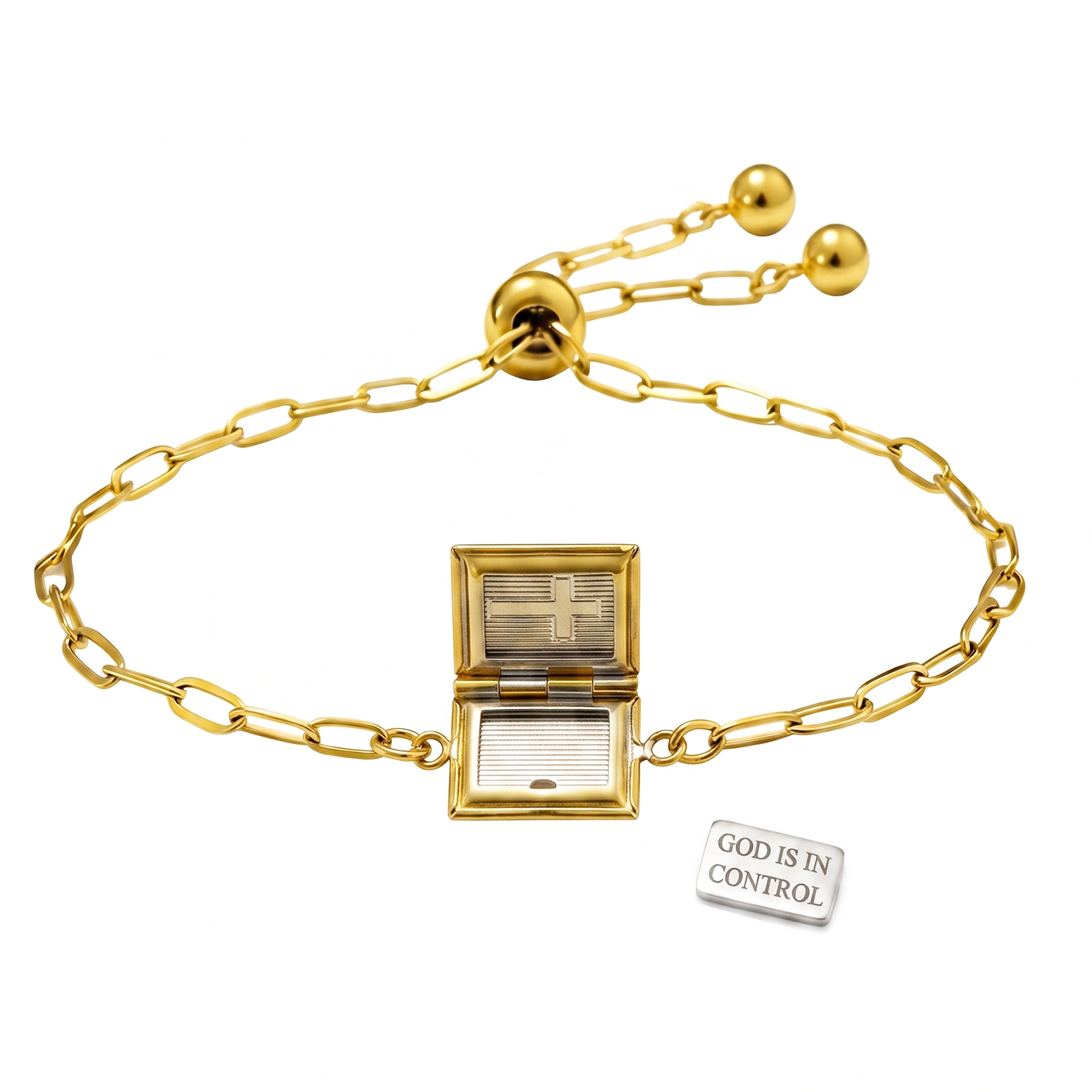 Cross storage pull-out bracelet gold