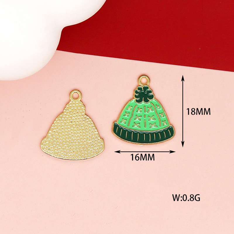 4 Green Christmas hat