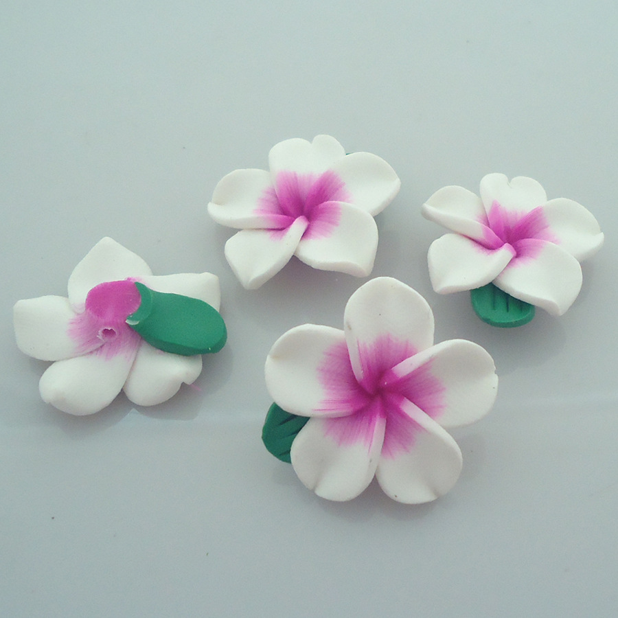 White pink heart flower root string hole