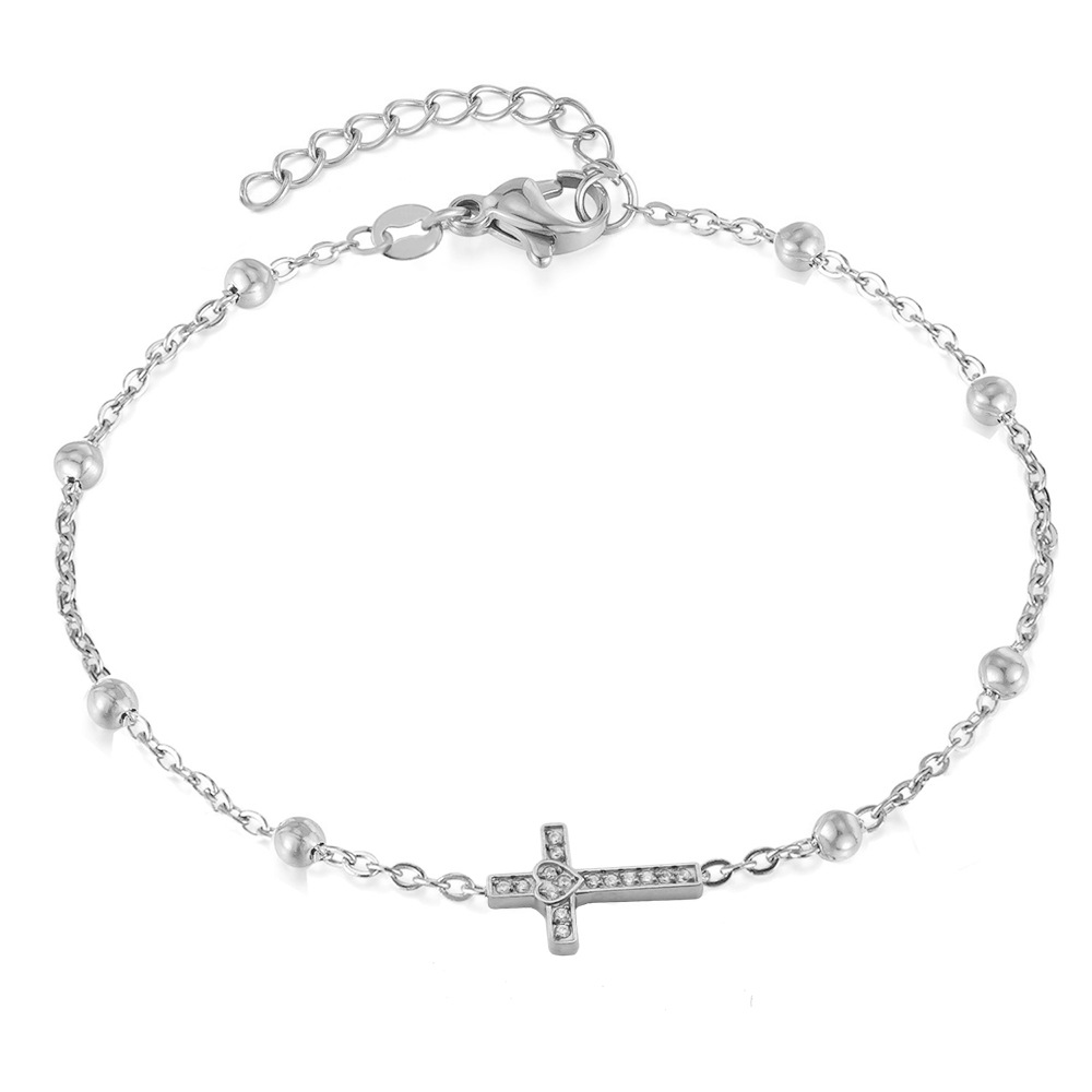 Steel color white stone b0045s
