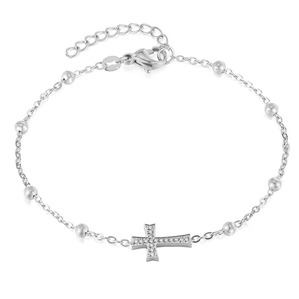 Steel color white stone b0046s