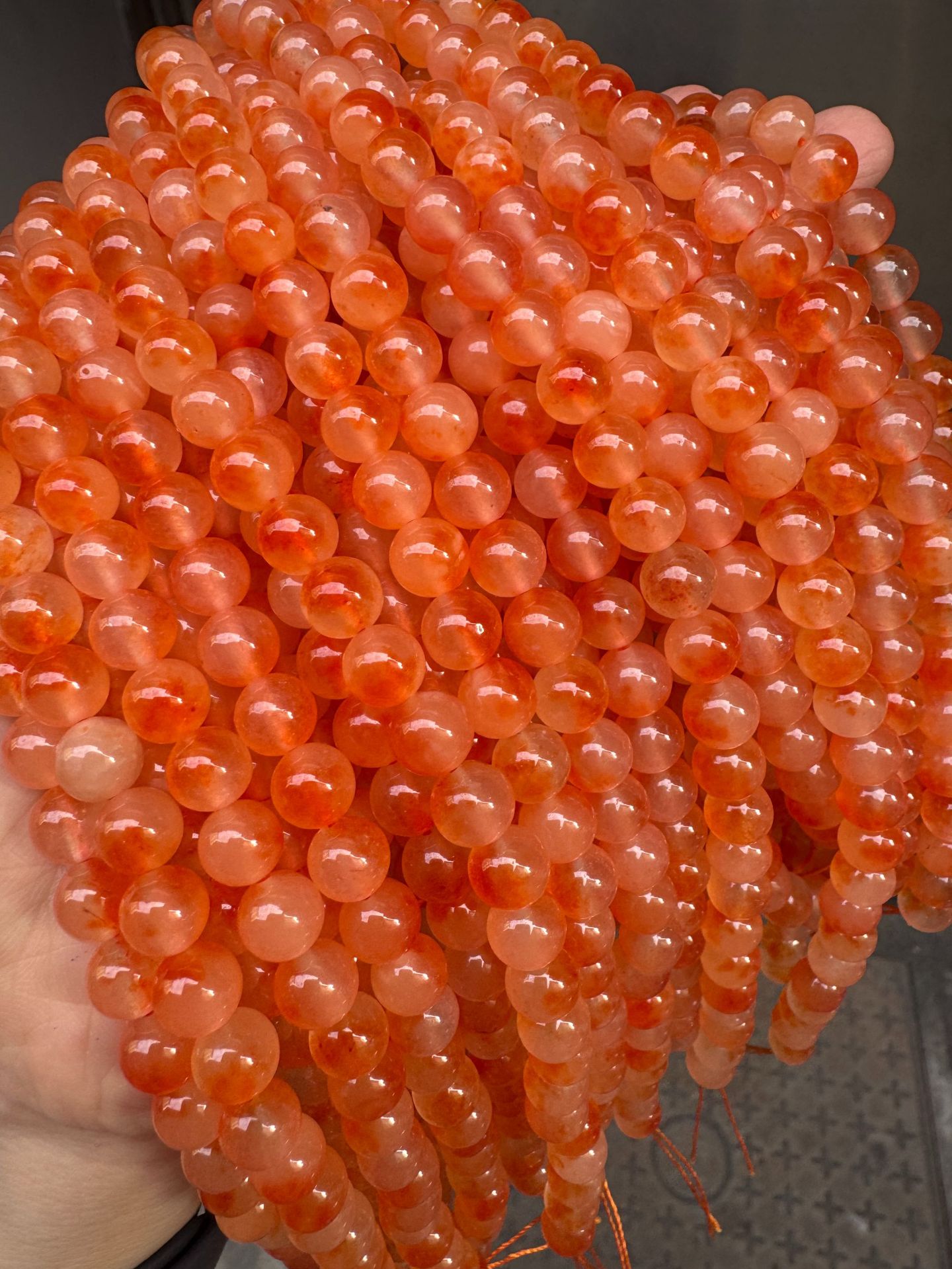 Orange Veined Chalcedony