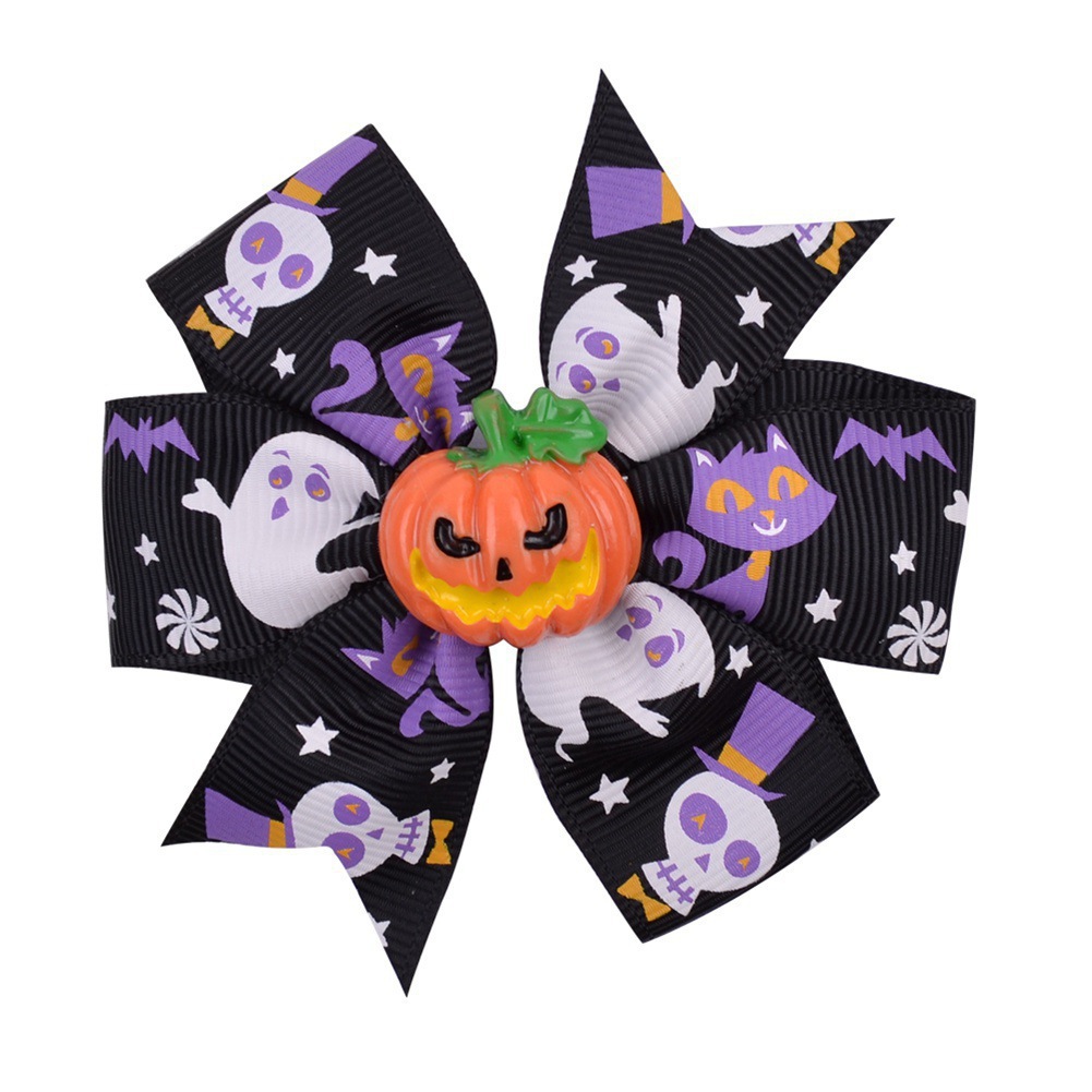 Black Pumpkin (Purple Cat White Skull Ghost)