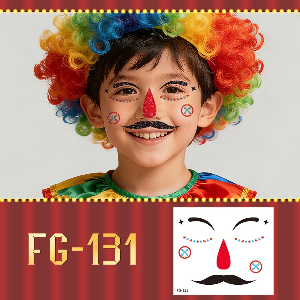 FG-131 (Glitter Clown Tattoo Sticker)