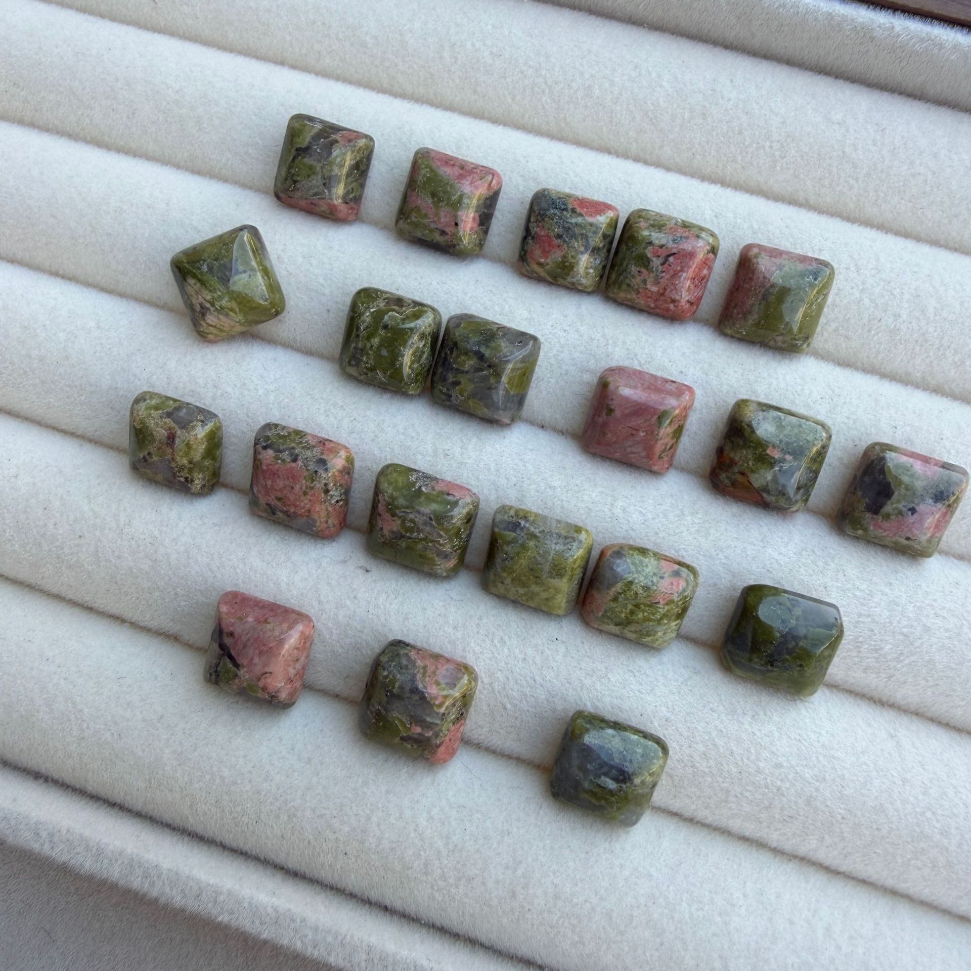 Floral green stone