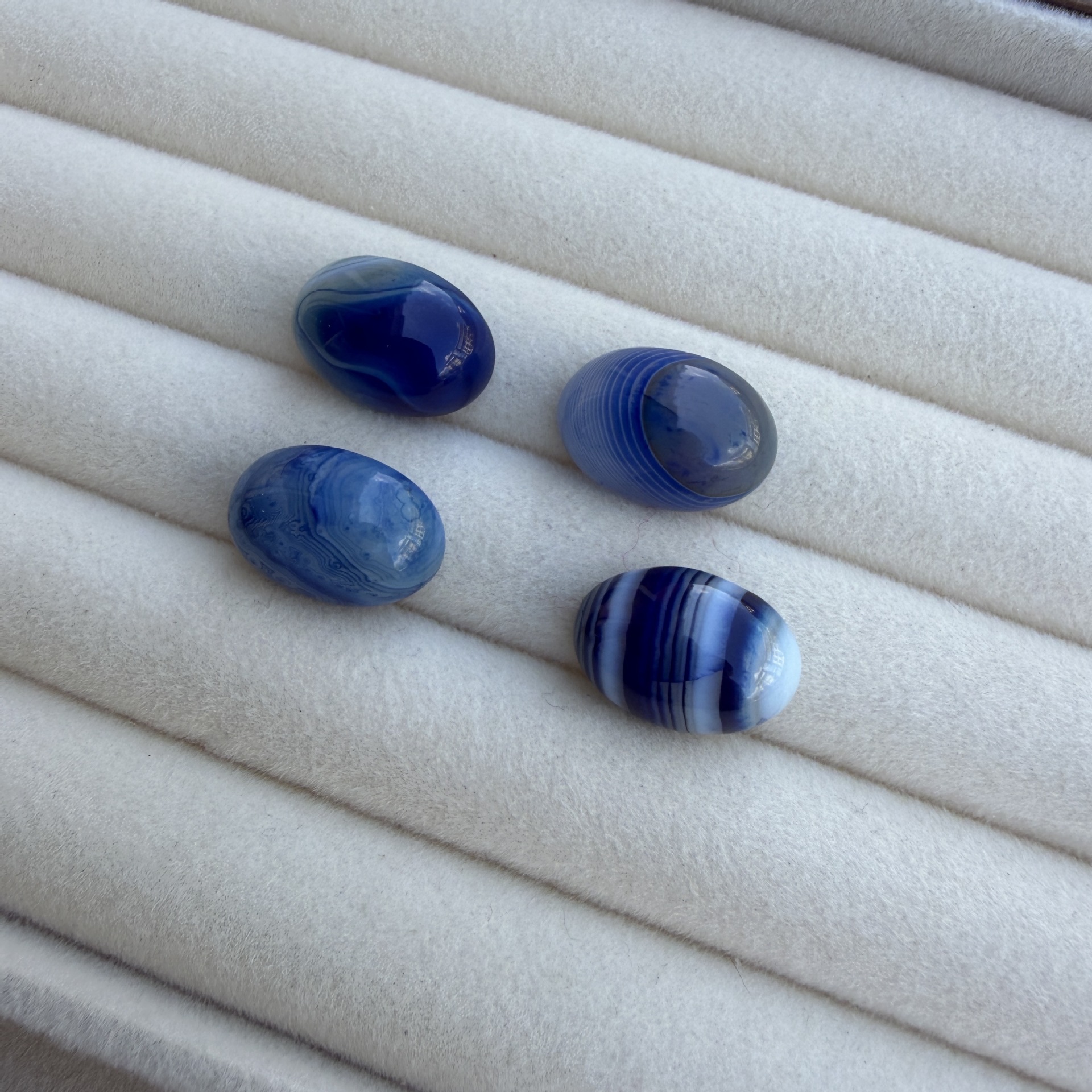 Dark blue striped agate