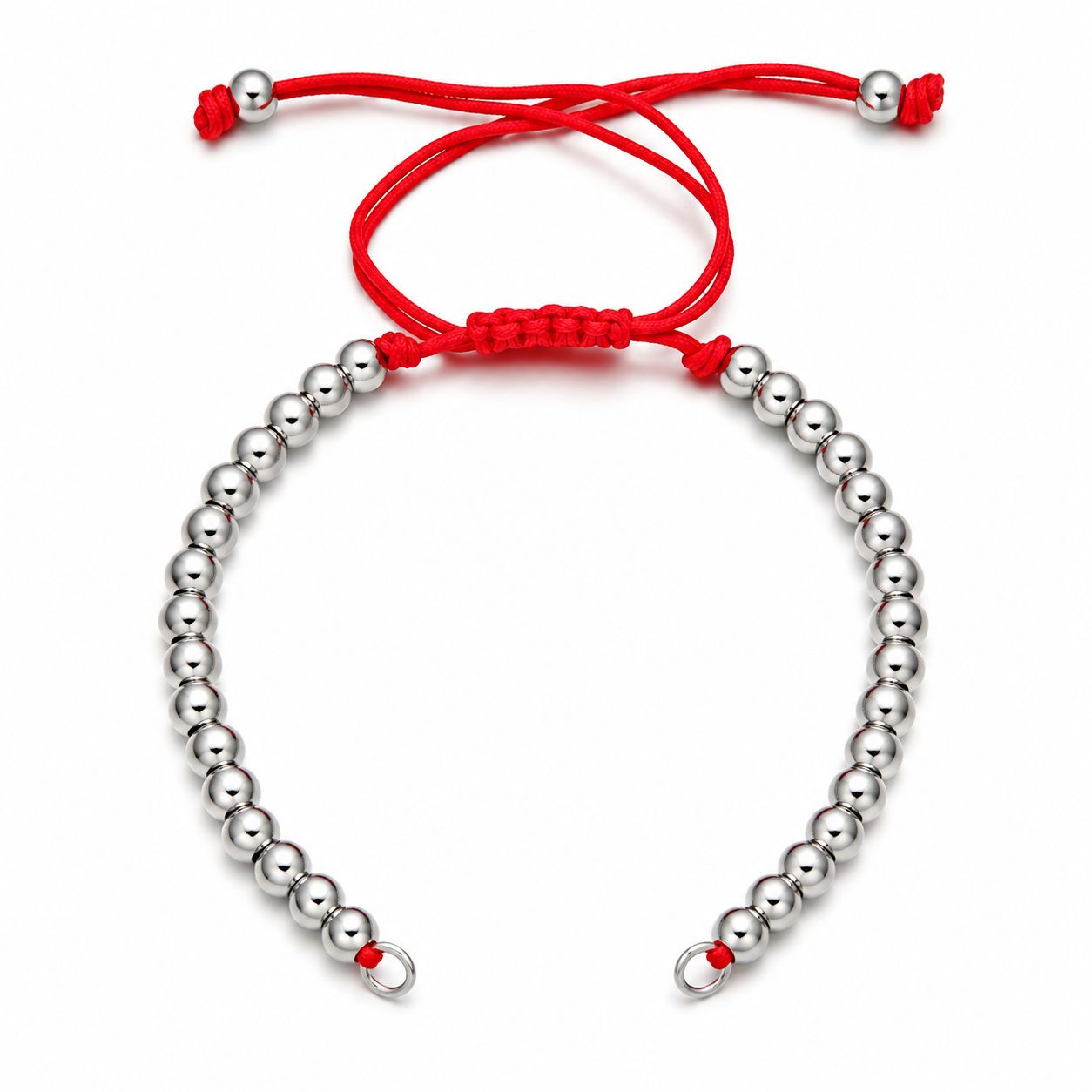 Red (silver beads)