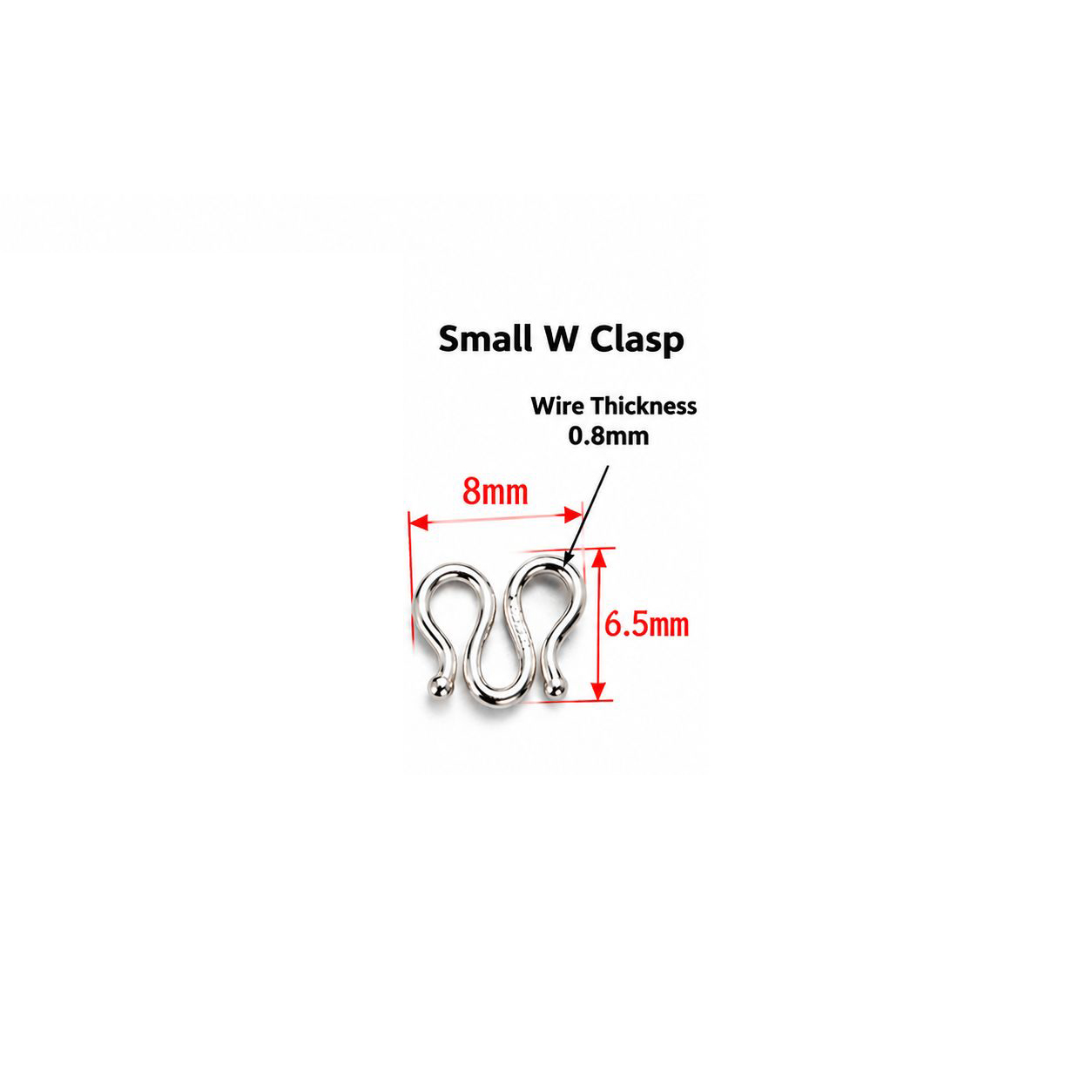 W button small 8x6.5mm