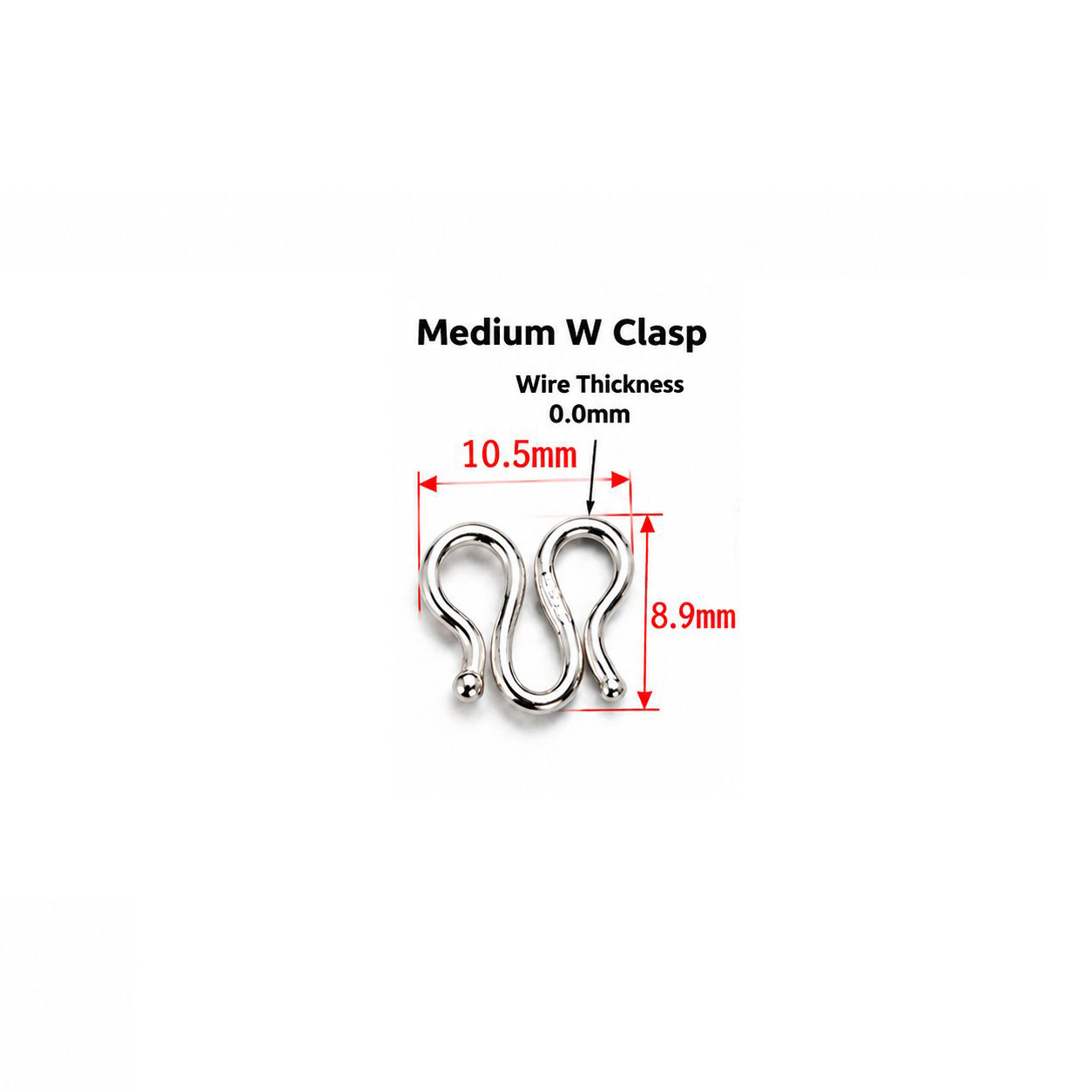 W buckle medium 10.5x8.9mm