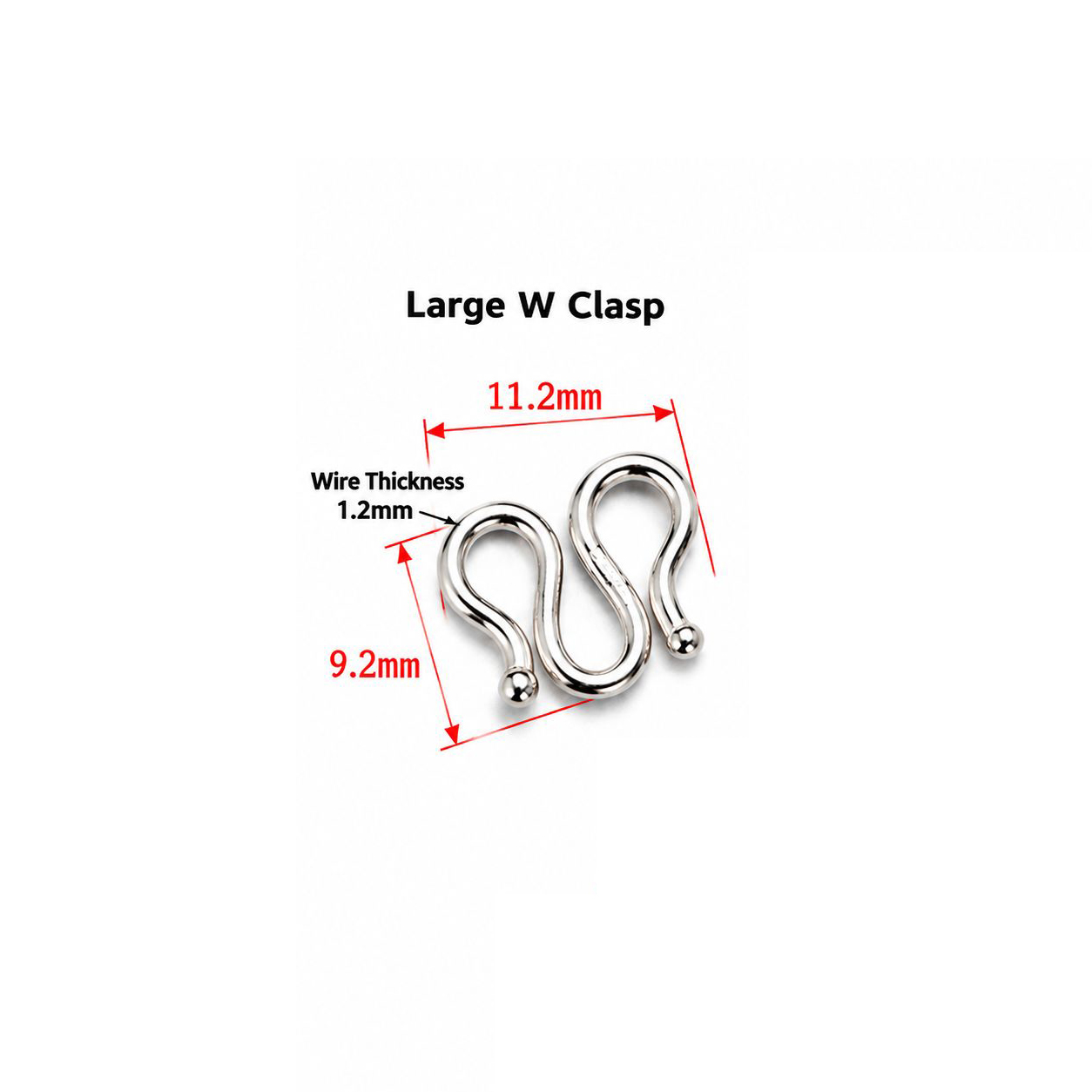 W buckle large 11.2x9.2mm