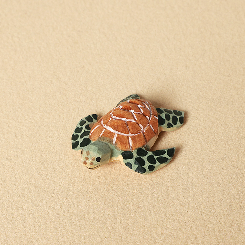 Wood carving turtle-single ornament