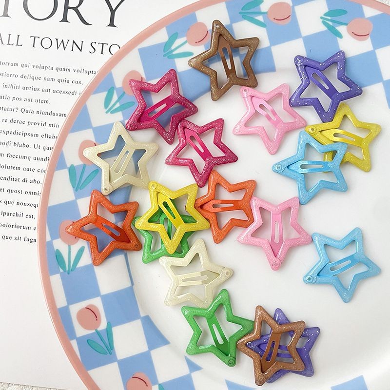 Glitter stars - mixed colors, single piece