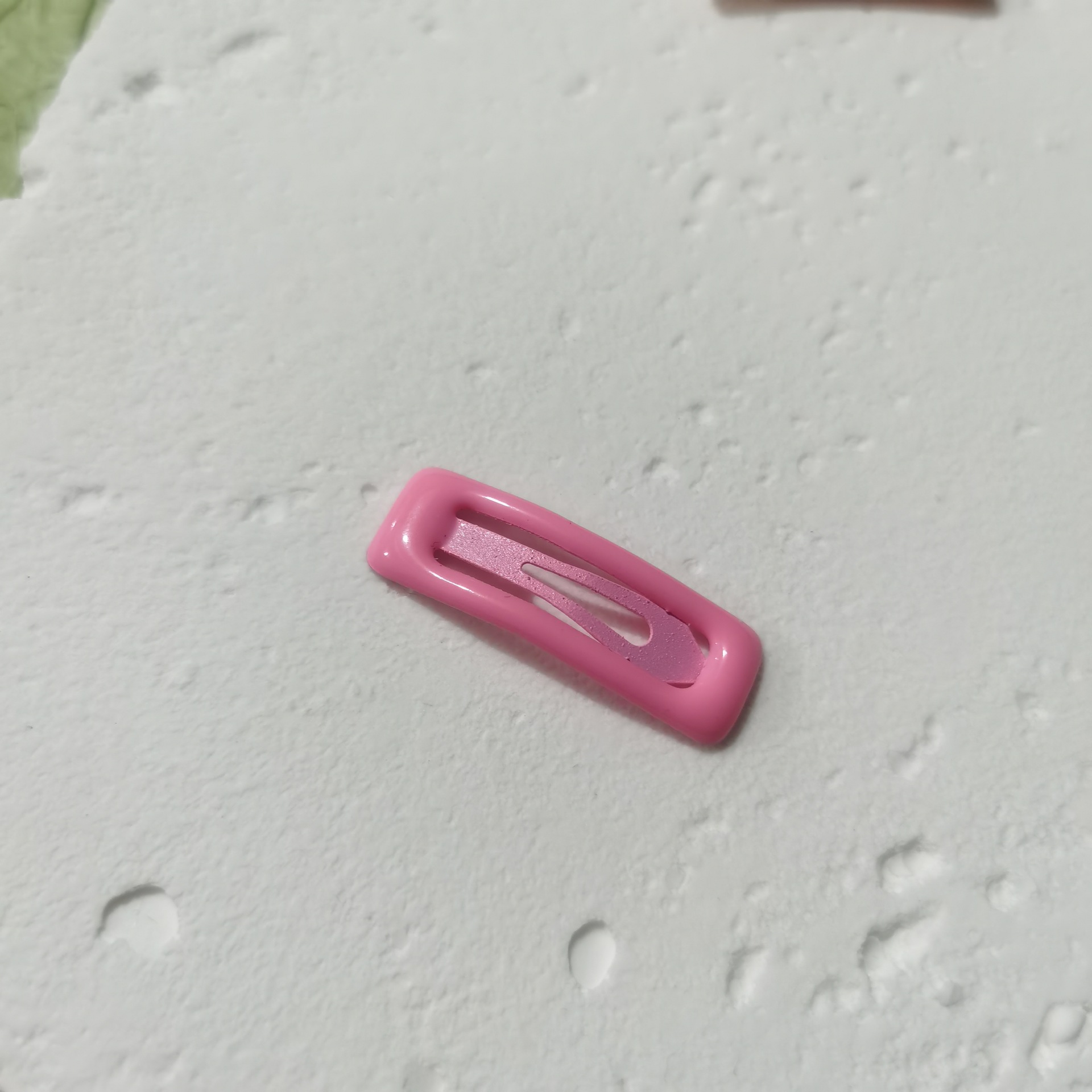 Square snap hair clip - deep pink - single