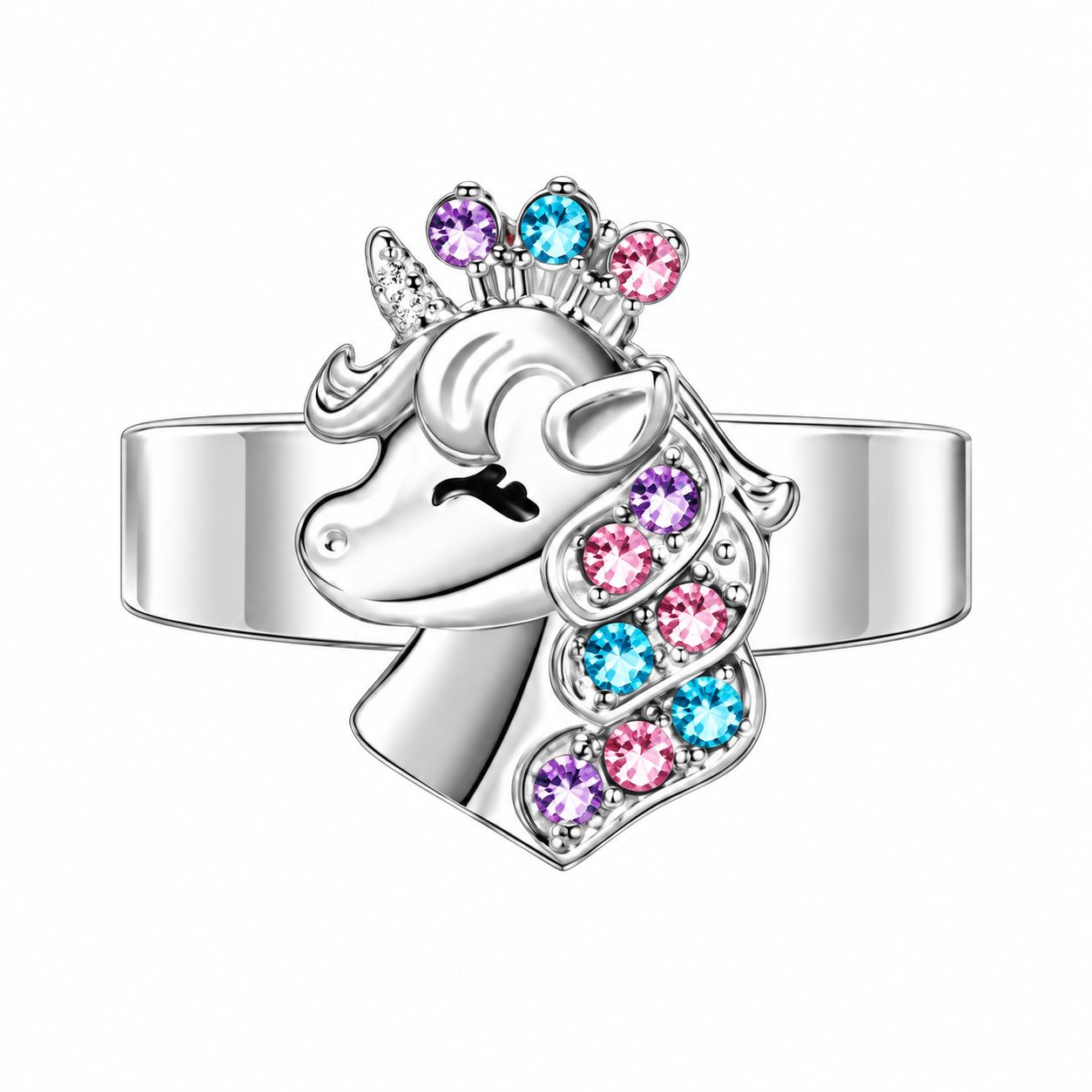 Women's crown unicorn Silver (ring)