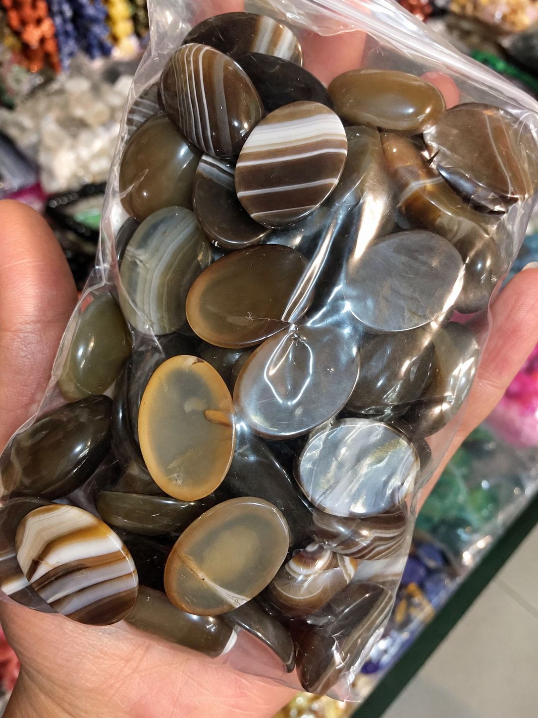 Coffee striped agate
