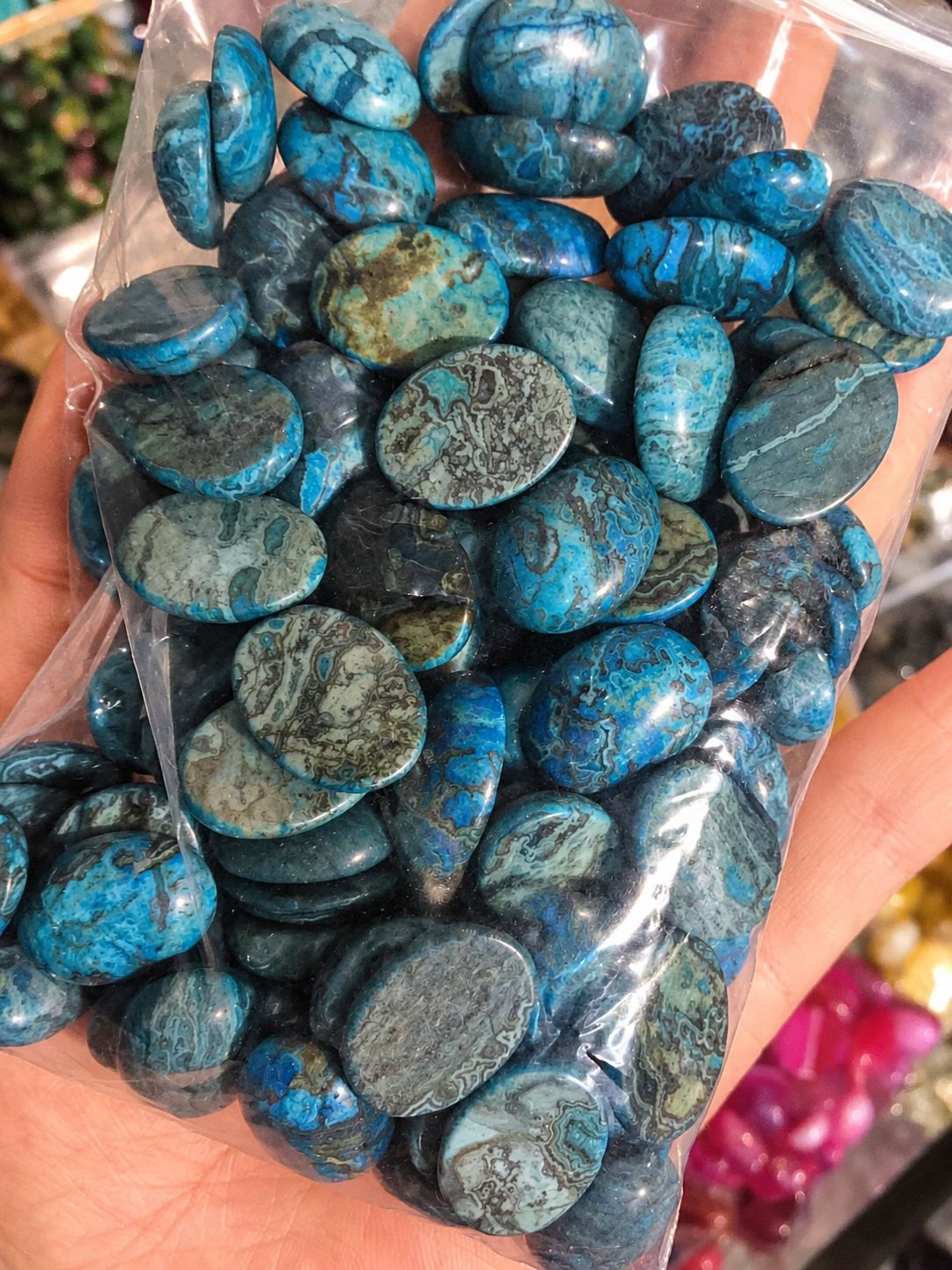 Flower blue pattern