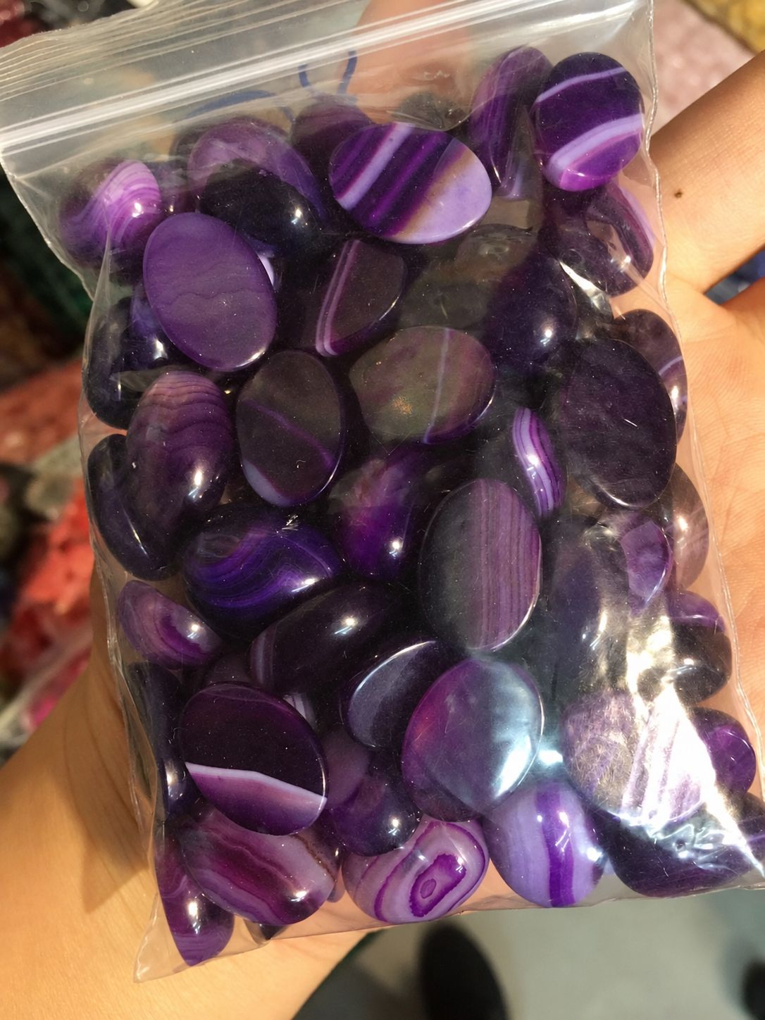 Purple striped agate