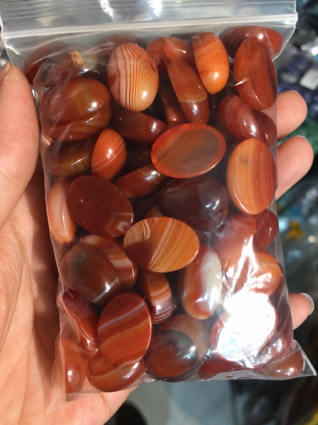 Red striped agate