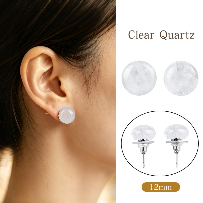 White crystal earrings