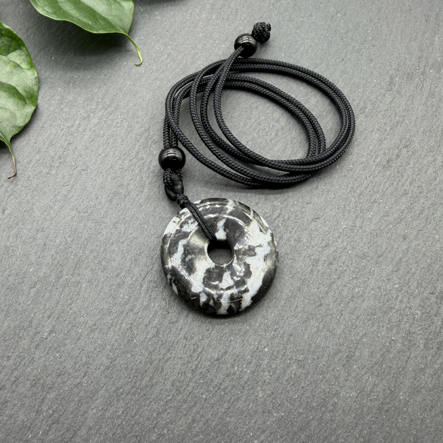 A black and white zebra stone