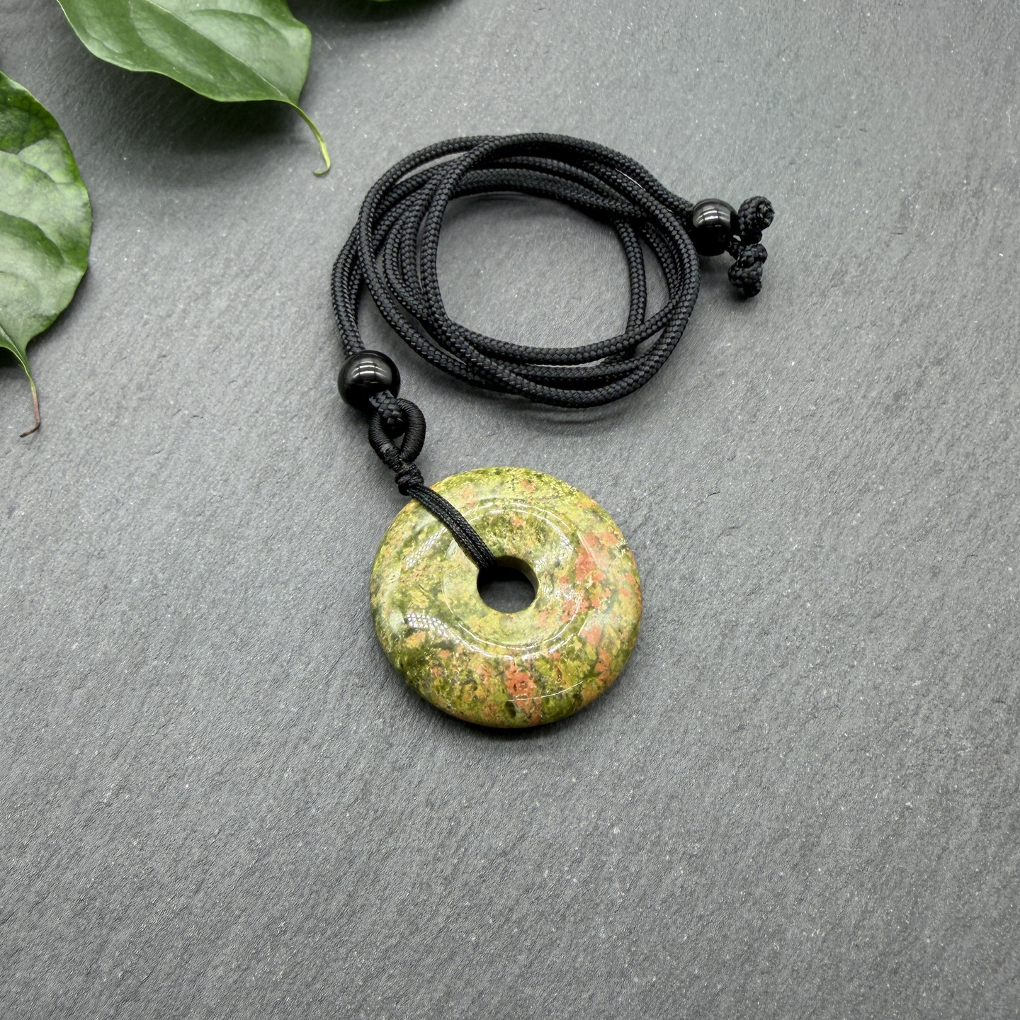 A piece of green stone