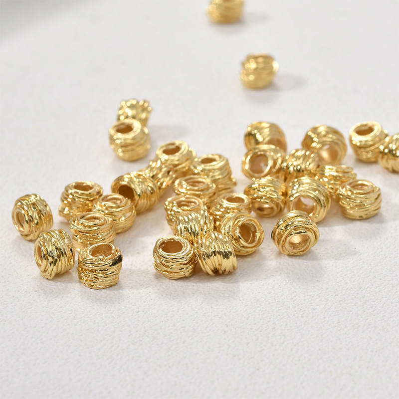 12#18K gold woven beads [1]]