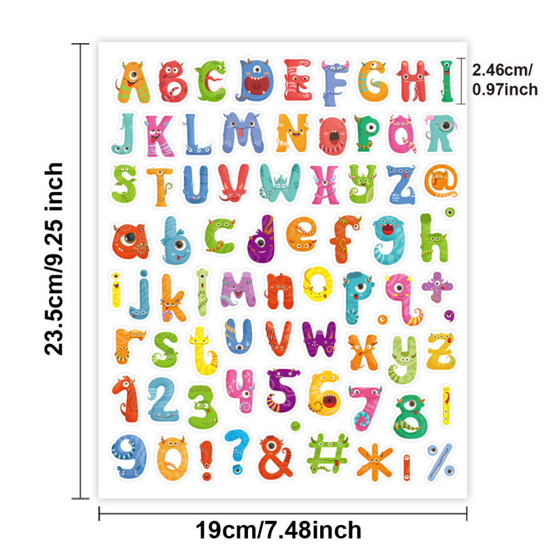 Alphabet animal sheets, 10 sheets per pack; 19*23.5cm
