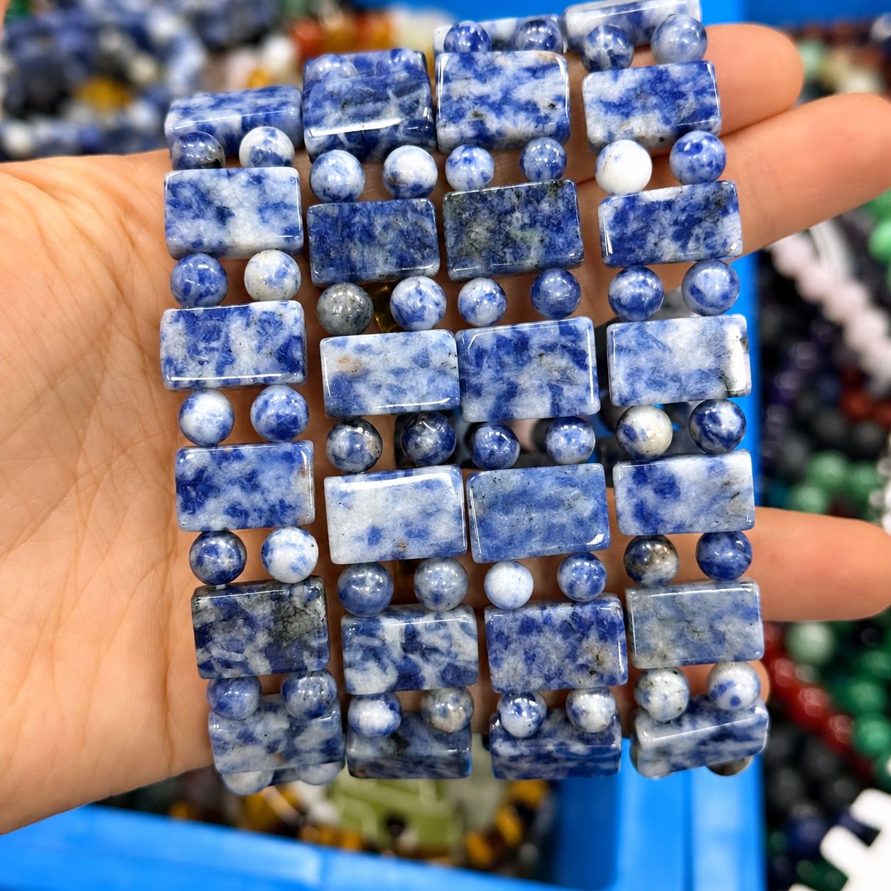 Natural blue point stone hand sign