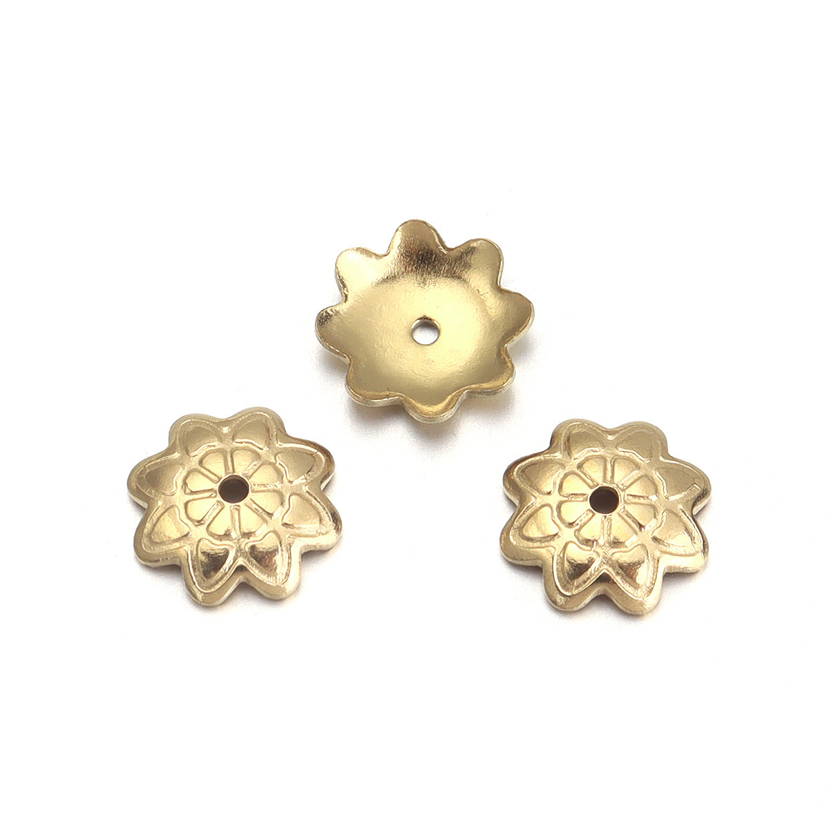 Octagonal pattern in gold, 7mm