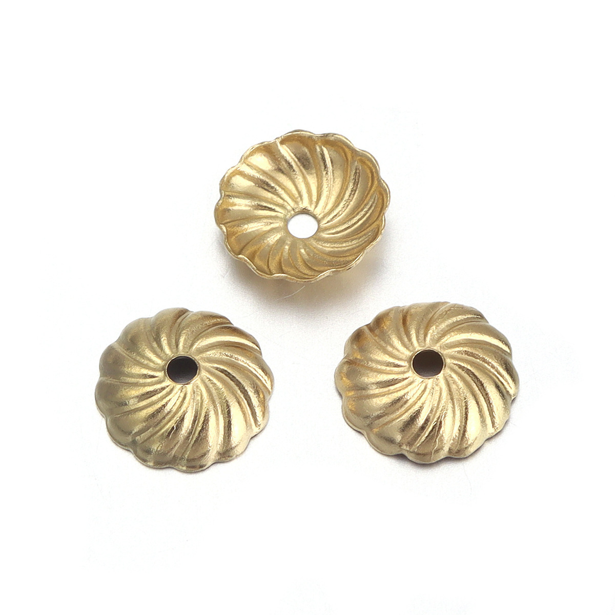Threaded disc, gold color, 7mm
