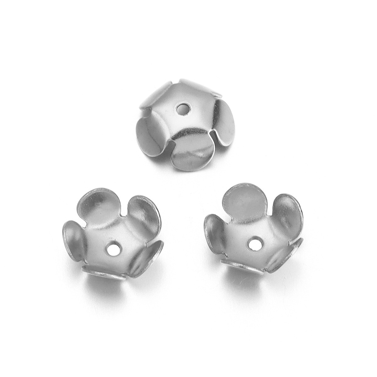 Semi-spherical steel color 8mm